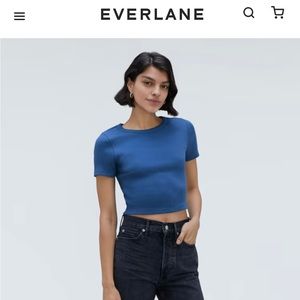 Everlane ribbed baby tee